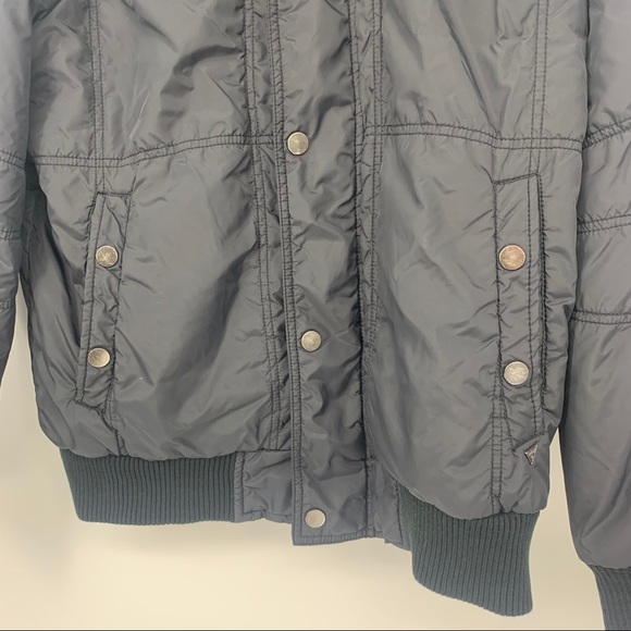Vintage Guess Y2K Black Nylon Bomber Utility Jacket Size Medium - Picture 3 of 14